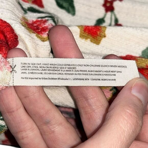 Free People intimately free on point PJ top floral crop top long sleeve XS‎ - Picture 8 of 10